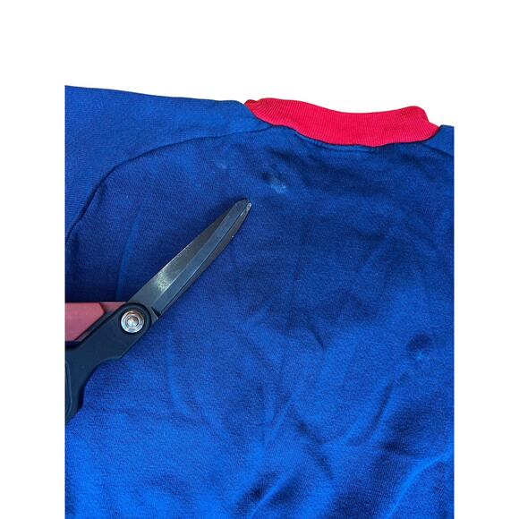 Vintage 80s Superman Embroidered Kids Sweatshirt Blue Rob Roy Made USA Size 10 - Picture 3 of 9